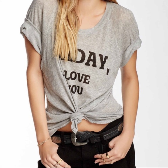 ❌SOLD❌ WILDFOX Sunday, I Love You T Shirt : 10:C - Picture 2 of 8